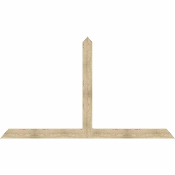 Ekena Millwork Portland Rough Sawn Timber Gable Bracket, Douglas Fir, 108"W x 63"H x 2"D x 6"F, 14/12 Pitch GBW108X63X0206POR00RDF - main